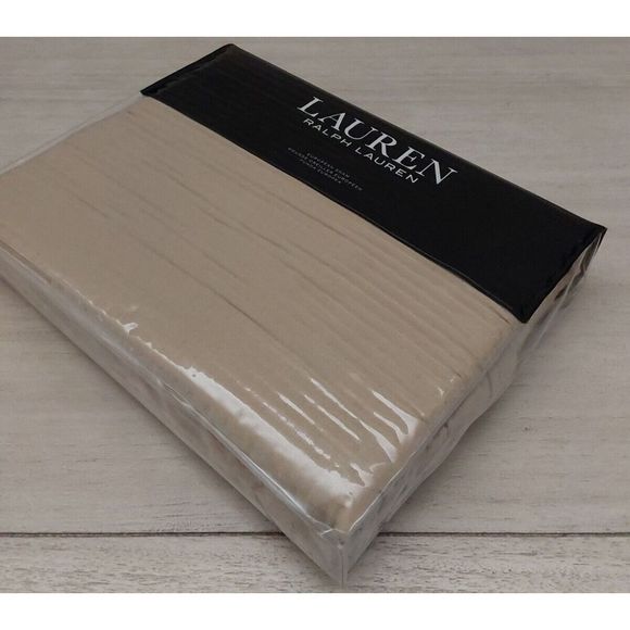 Ralph Lauren SPENCER METALASSE Cotton Blend Clay Tan European Pillow Sham 26x26" - Picture 5 of 10